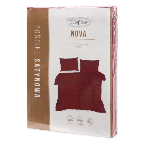 KOMPLET POŚCIELI NOVA3 180 X 200 CM BORDOWY