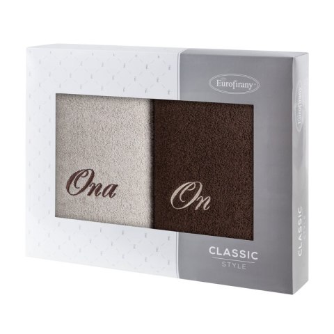 KOMPLET RĘCZNIKÓW ON ONA 47 X 37 X 7 CM BEŻOWY KOMPLET RĘCZNIKÓW ON ONA 47 X 37 X 7 CM BEŻOWY