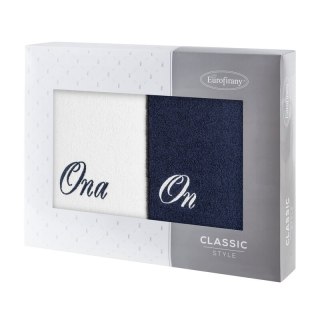 KOMPLET RĘCZNIKÓW ON ONA 47 X 37 X 7 CM BIAŁY