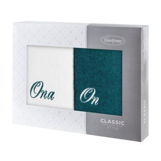 KOMPLET RĘCZNIKÓW ON ONA 47 X 37 X 7 CM BIAŁY