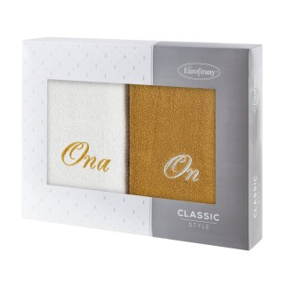 KOMPLET RĘCZNIKÓW ON ONA 47 X 37 X 7 CM SREBRNY