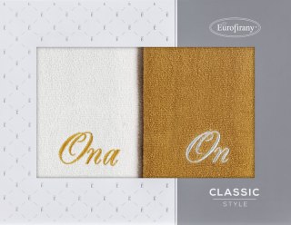 KOMPLET RĘCZNIKÓW ON ONA 47 X 37 X 7 CM SREBRNY