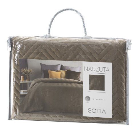 NARZUTA SOFIA 70 X 160 CM BRĄZOWY NARZUTA SOFIA 70 X 160 CM BRĄZOWY