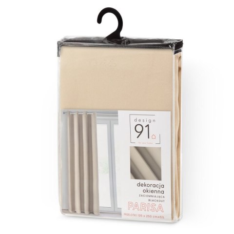 ZASŁONA GOTOWA D91 PARISA 140 X 250 CM BEŻOWY