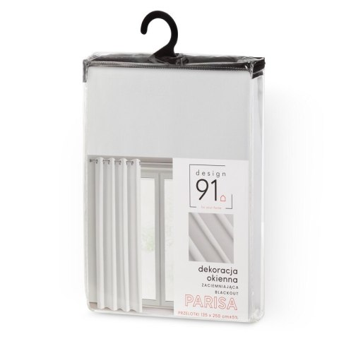 ZASŁONA GOTOWA D91 PARISA 140 X 250 CM BIAŁY