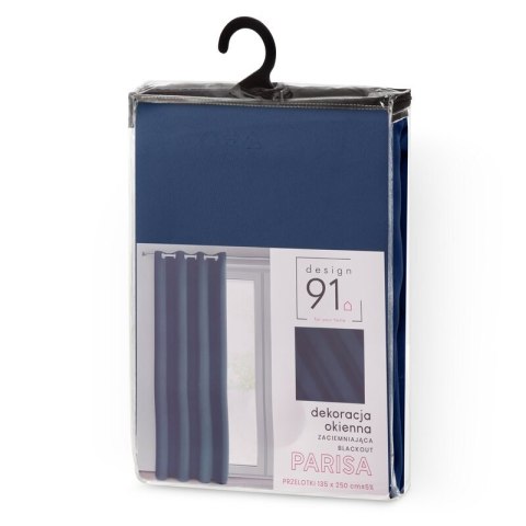 ZASŁONA GOTOWA D91 PARISA 140 X 250 CM GRANATOWY
