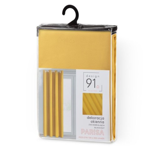 ZASŁONA GOTOWA D91 PARISA 140 X 250 CM MUSZTARDOWY