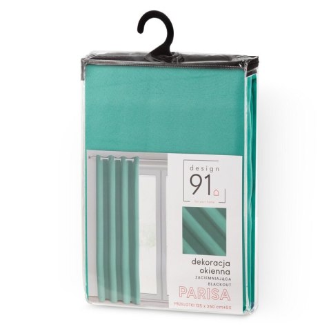 ZASŁONA GOTOWA D91 PARISA 140 X 250 CM TURKUSOWY