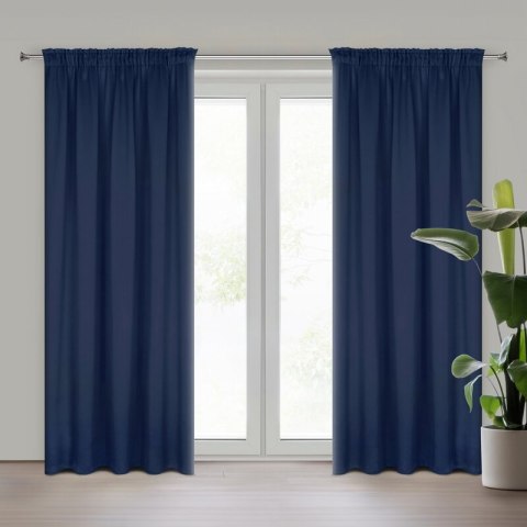 ZASŁONA GOTOWA D91 PARISA NA TAŚMIE 140 X 270 CM GRANATOWY ZASŁONA GOTOWA D91 PARISA NA TAŚMIE 140 X 270 CM GRANATOWY