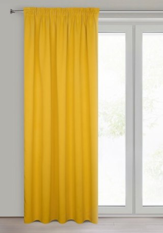 ZASŁONA GOTOWA D91 PARISA NA TAŚMIE 140 X 270 CM MUSZTARDOWY