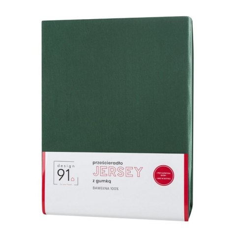 PRZEŚCIERADŁO Z GUMKĄ JERSEY D91 160 X 200 X 30 CM BUTELKOWY ZIELONY