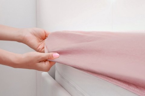 PRZEŚCIERADŁO Z GUMKĄ JERSEY D91 220 X 200 X 30 CM PUDROWY RÓŻ