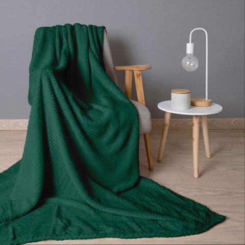 Koc żakardowy AMORRO/CIEMNA ZIELEŃ/150x200 Koc żakardowy AMORRO/CIEMNA ZIELEŃ/150x200