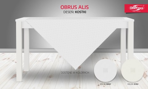 Obrus ALIS 80x80 Biały Kostka (promocja) Obrus ALIS 80x80 Biały Kostka (promocja)