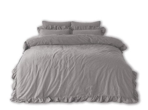 Pościel bawełniana OPAL GREY/220X200(P) STONEWASHED Pościel bawełniana OPAL GREY/220X200(P) STONEWASHED