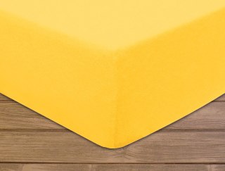 Prześcieradło frotte z gumką jasny żółty/140x200