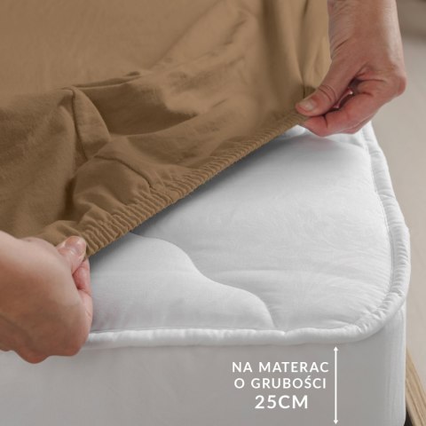 Prześcieradło jersey elastan z gumką 54 BRAUN/BRĄZ/180x200x30 Prześcieradło jersey elastan z gumką 54 BRAUN/BRĄZ/180x200x30