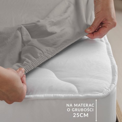 Prześcieradło jersey elastan z gumką 59 BLEI/POPIEL/180x200x30 Prześcieradło jersey elastan z gumką 59 BLEI/POPIEL/180x200x30