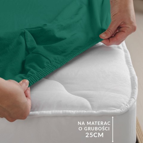 Prześcieradło jersey elastan z gumką GREEN/ZIELONY/180x200x30 Prześcieradło jersey elastan z gumką GREEN/ZIELONY/180x200x30