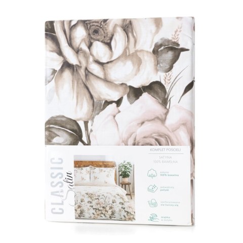 KOMPLET POŚCIELI SATYNOWEJ SPRING 41 220 X 200 CM JASNOKREMOWY KOMPLET POŚCIELI SATYNOWEJ SPRING 41 220 X 200 CM JASNOKREMOWY