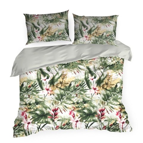 KOMPLET POŚCIELI SATYNOWEJ SPRING 43 140 X 200 CM ZIELONY KOMPLET POŚCIELI SATYNOWEJ SPRING 43 140 X 200 CM ZIELONY