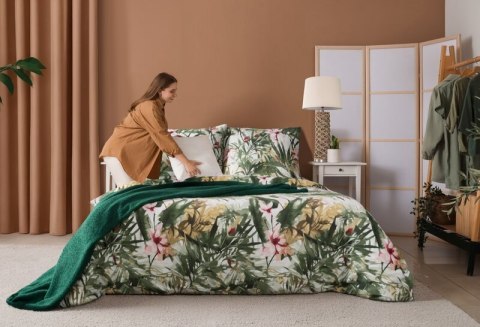 KOMPLET POŚCIELI SATYNOWEJ SPRING 43 140 X 200 CM ZIELONY KOMPLET POŚCIELI SATYNOWEJ SPRING 43 140 X 200 CM ZIELONY