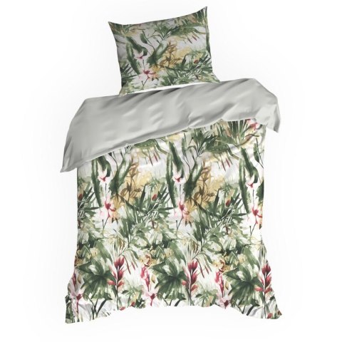 KOMPLET POŚCIELI SATYNOWEJ SPRING 43 220 X 200 CM ZIELONY KOMPLET POŚCIELI SATYNOWEJ SPRING 43 220 X 200 CM ZIELONY