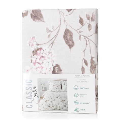 KOMPLET POŚCIELI SATYNOWEJ SPRING 45 140 X 200 CM BEŻOWY KOMPLET POŚCIELI SATYNOWEJ SPRING 45 140 X 200 CM BEŻOWY
