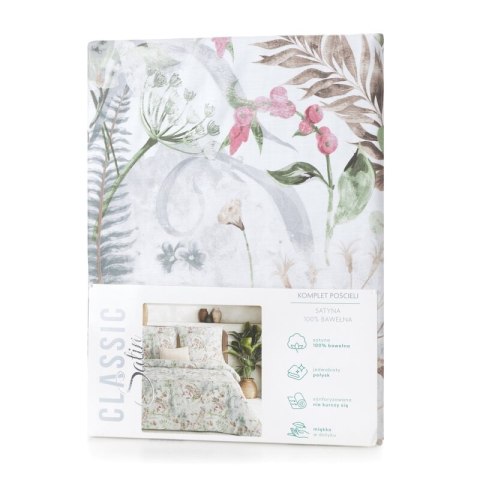 KOMPLET POŚCIELI SATYNOWEJ SPRING 47 220 X 200 CM BIAŁY KOMPLET POŚCIELI SATYNOWEJ SPRING 47 220 X 200 CM BIAŁY