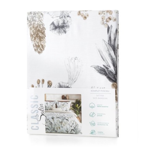 KOMPLET POŚCIELI SATYNOWEJ SPRING 49 140 X 200 CM BIAŁY KOMPLET POŚCIELI SATYNOWEJ SPRING 49 140 X 200 CM BIAŁY
