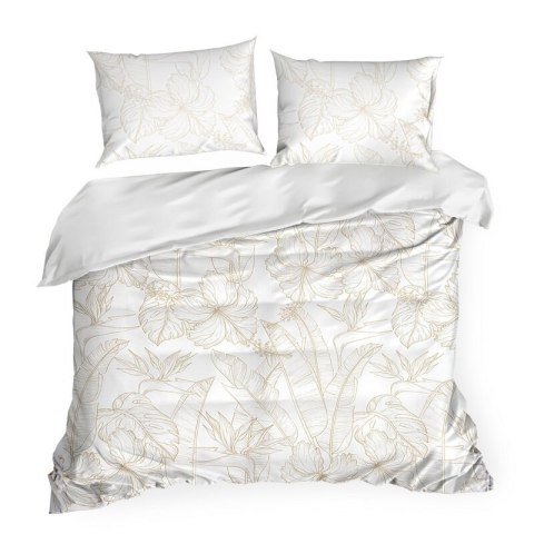 KOMPLET POŚCIELI SATYNOWEJ SPRING 50 140 X 200 CM BIAŁY KOMPLET POŚCIELI SATYNOWEJ SPRING 50 140 X 200 CM BIAŁY