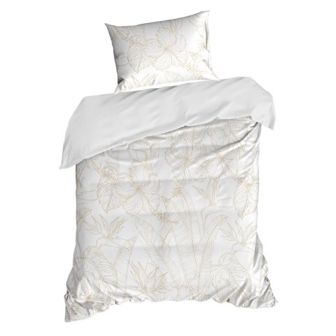 KOMPLET POŚCIELI SATYNOWEJ SPRING 50 140 X 200 CM BIAŁY KOMPLET POŚCIELI SATYNOWEJ SPRING 50 140 X 200 CM BIAŁY