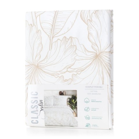 KOMPLET POŚCIELI SATYNOWEJ SPRING 50 220 X 200 CM BIAŁY KOMPLET POŚCIELI SATYNOWEJ SPRING 50 220 X 200 CM BIAŁY