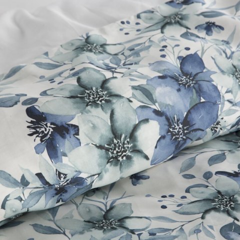 KOMPLET POŚCIELI SATYNOWEJ SPRING 54 160 X 200 CM NIEBIESKI KOMPLET POŚCIELI SATYNOWEJ SPRING 54 160 X 200 CM NIEBIESKI