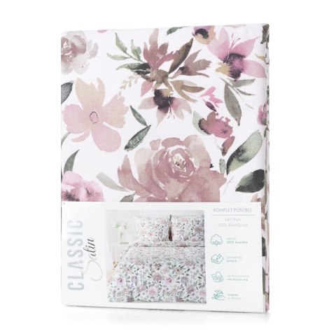 KOMPLET POŚCIELI SATYNOWEJ SPRING 57 220 X 200 CM BIAŁY KOMPLET POŚCIELI SATYNOWEJ SPRING 57 220 X 200 CM BIAŁY