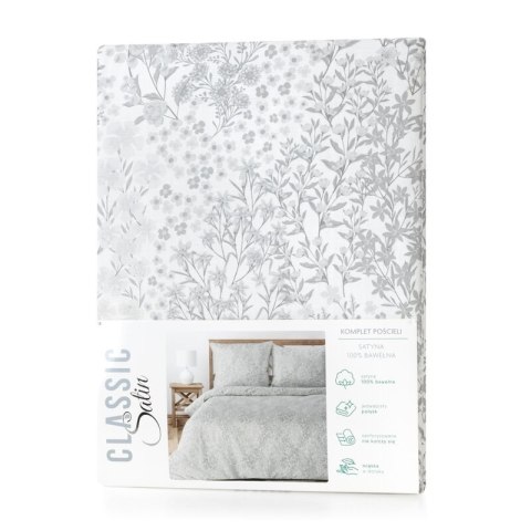 KOMPLET POŚCIELI SATYNOWEJ SPRING 59 140 X 200 CM BIAŁY