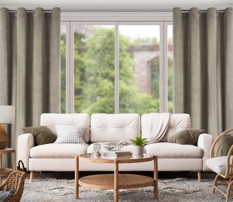 ZASŁONA GOTOWA D91 ROSA 140 X 250 CM BRĄZOWY