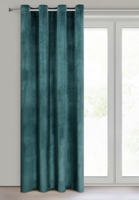 ZASŁONA GOTOWA D91 ROSA 140 X 250 CM CIEMNOTURKUSOWY