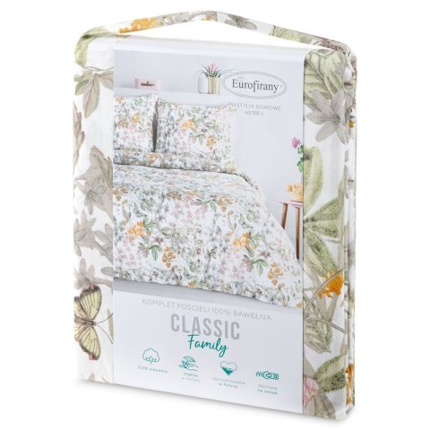 KOMPLET POŚCIELI BAWEŁNIANEJ PAULA 140 X 200 CM BIAŁY