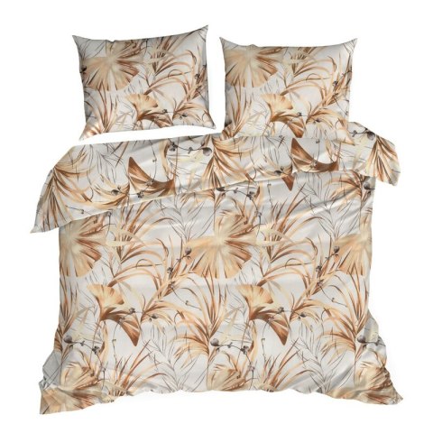 KOMPLET POŚCIELI BAWEŁNIANEJ POLA 140 X 200 CM BIAŁY