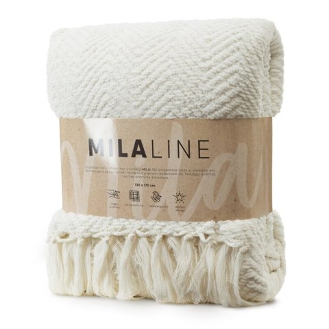 KOC MILO 130 X 170 CM BIAŁY KOC MILO 130 X 170 CM BIAŁY