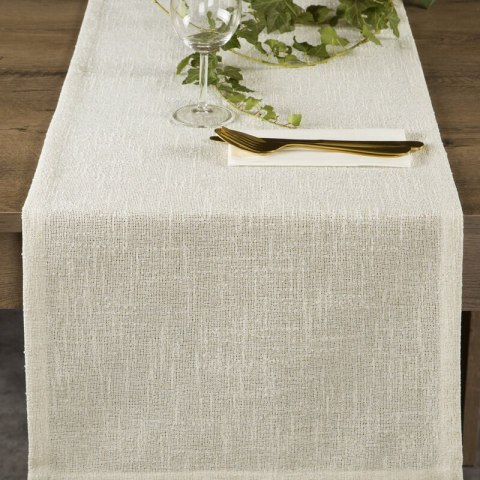 OBRUS INES 12 40 X 140 CM KREMOWY OBRUS INES 12 40 X 140 CM KREMOWY