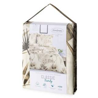 KOMPLET POŚCIELI BAWEŁNIANEJ NINA 220 X 200 CM BEŻOWY