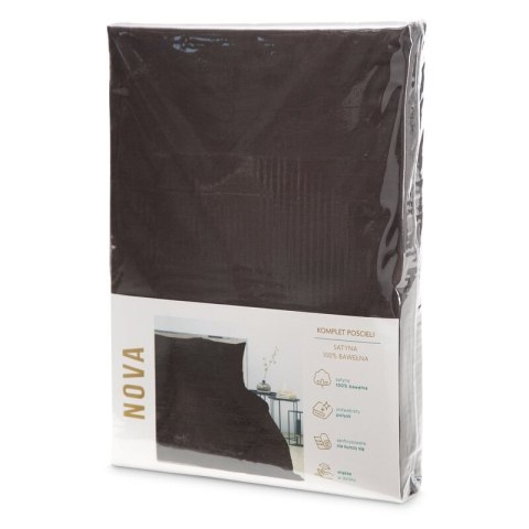 KOMPLET POŚCIELI NOVA3 160 X 200 CM BRĄZOWY