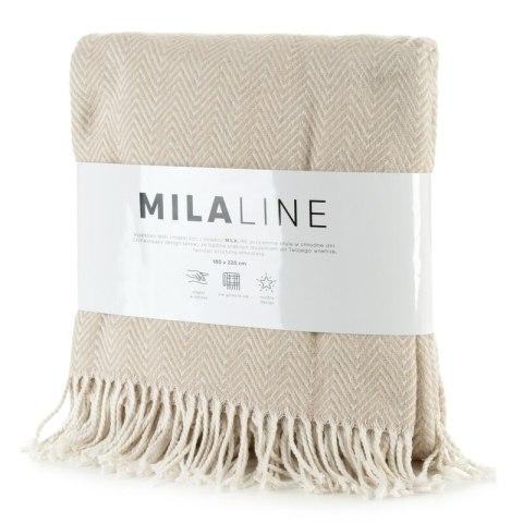 KOC PLED 7 180 X 220 CM BEŻOWY KOC PLED 7 180 X 220 CM BEŻOWY