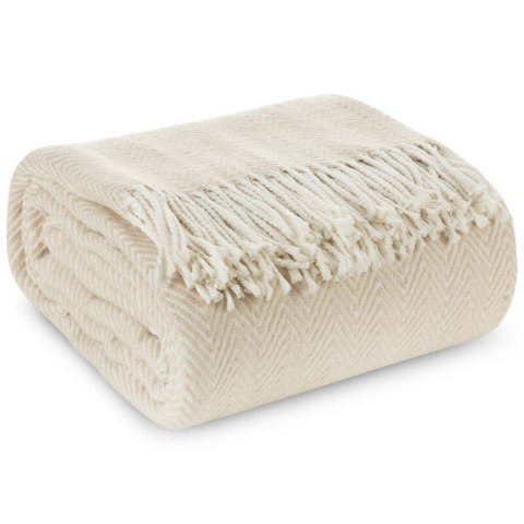 KOC PLED 7 180 X 220 CM BEŻOWY KOC PLED 7 180 X 220 CM BEŻOWY