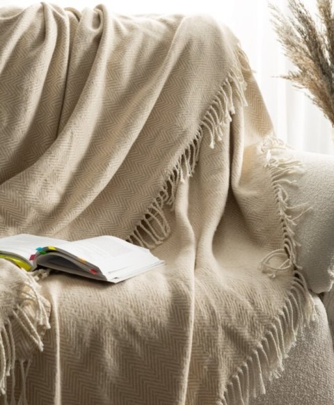 KOC PLED 7 180 X 220 CM BEŻOWY KOC PLED 7 180 X 220 CM BEŻOWY