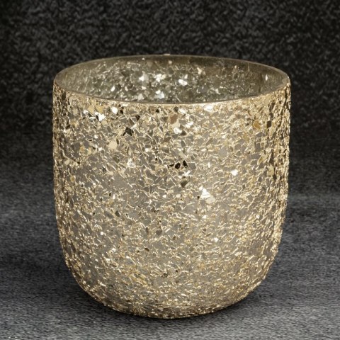 SZKLANY ŚWIECZNIK DEKORACYJNY MELIA (05) FI 12 X 12 CM ZŁOTY SZKLANY ŚWIECZNIK DEKORACYJNY MELIA (05) FI 12 X 12 CM ZŁOTY