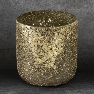 SZKŁO DEKORACYJNE MELIA (01) FI 14 X 15 CM ZŁOTY