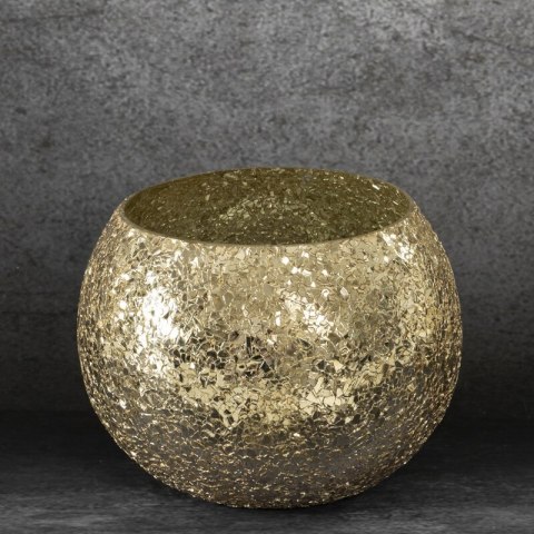 SZKŁO DEKORACYJNE MELIA (02) FI 18 X 14 CM ZŁOTY SZKŁO DEKORACYJNE MELIA (02) FI 18 X 14 CM ZŁOTY